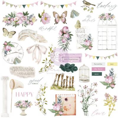 Prima Marketing Serene Petals - Ephemera Vintage Flutter